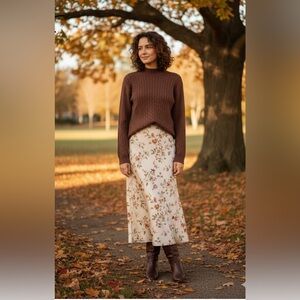 Barry Bricken Vintage Silk Cableknit Swester Size M